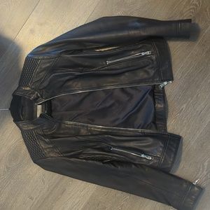 Genuine Leather Black Danier Jacket Size 2XS